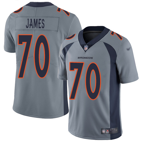 Men Denver Broncos #70 Ja Wuan James Limited Silver Inverted Legend Football NFL Jersey->denver broncos->NFL Jersey